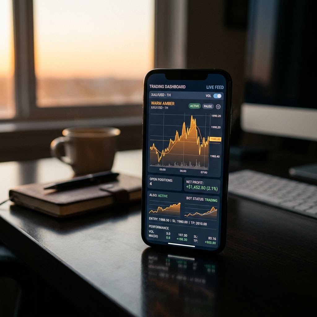 Dashboard in tempo reale di Mente Autonoma IT su smartphone